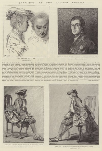 Piirustuksia British Museumissa tekijältä Jean-Antoine Watteau